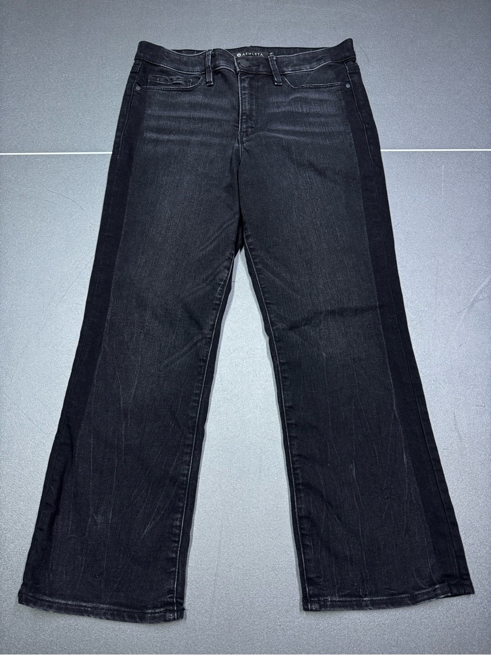 Athleta SculptTek Bootcut Jeans Women’s 8P Petite Black Stretch Mid Rise